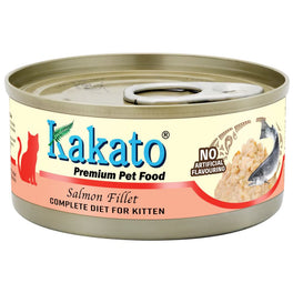 Kakato Complete Diet Salmon Fillet For Kittens Canned Cat Food 70g