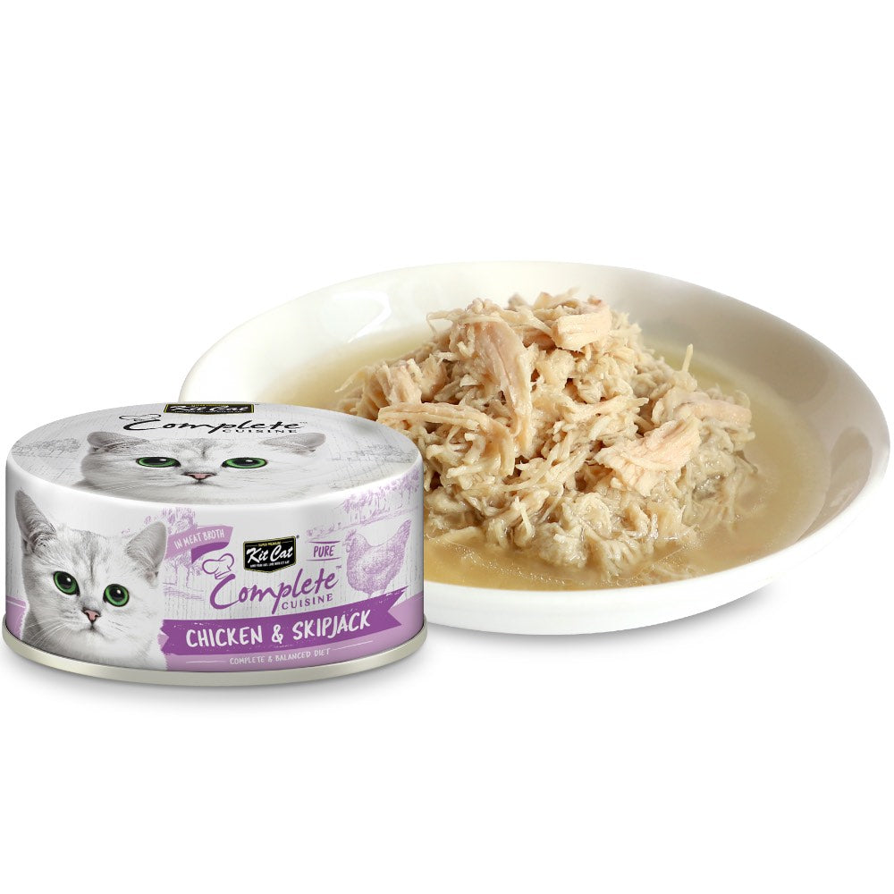 Kit Cat Complete Cuisine Pure Chicken & Skipjack Grain-Free Canned Cat Food 70g