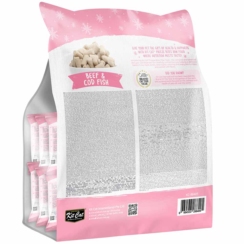 Kit Cat Freeze Bites Raw Cat Food 225g