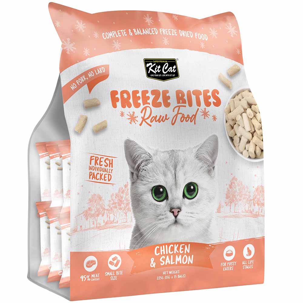 Kit Cat Freeze Bites Raw Cat Food 225g