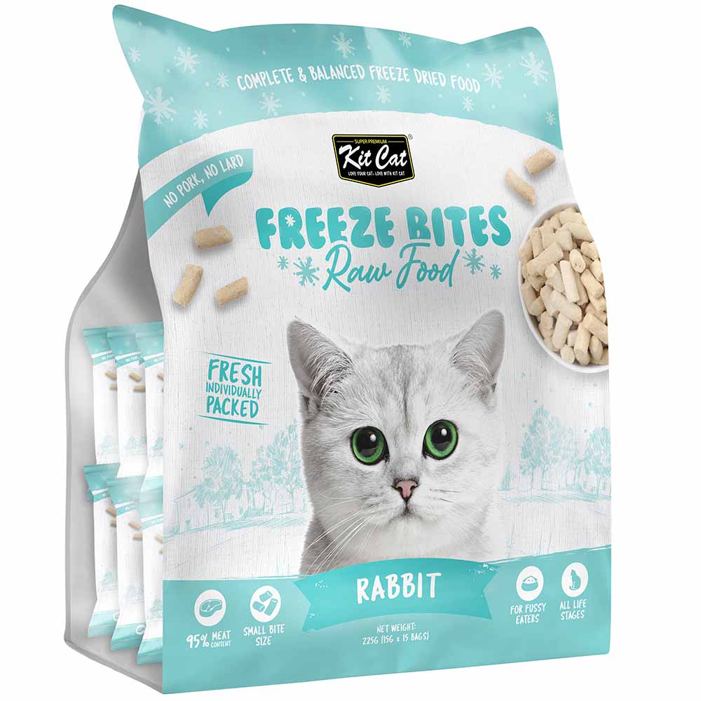 Kit Cat Freeze Bites Raw Cat Food 225g