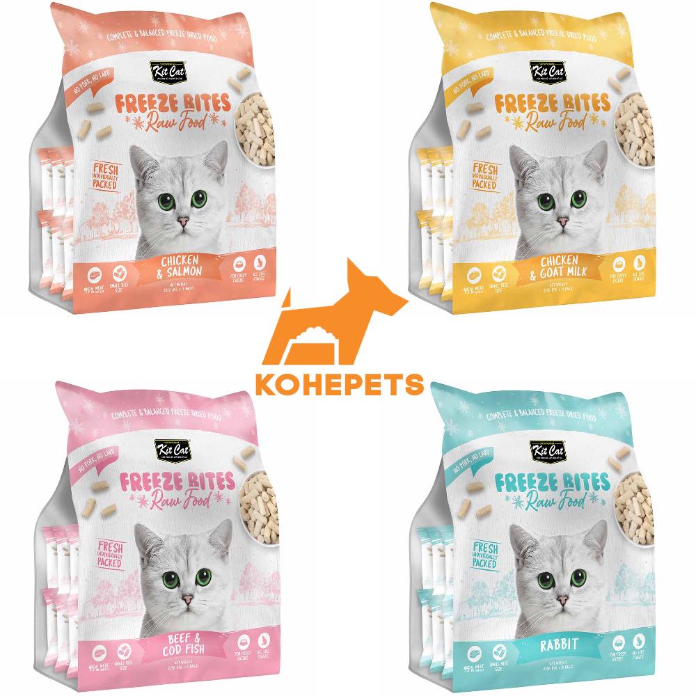 Kit Cat Freeze Bites Raw Cat Food 225g