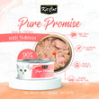 Kit Cat Pure Promise Tuna & Chicken With Salmon Natural Slow-Cooked Canned Cat Food 80g - Box of 12