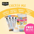 Kit Cat Purr Puree Chicken Mix Assorted Grain-Free Liquid Cat Treats 60 Sticks