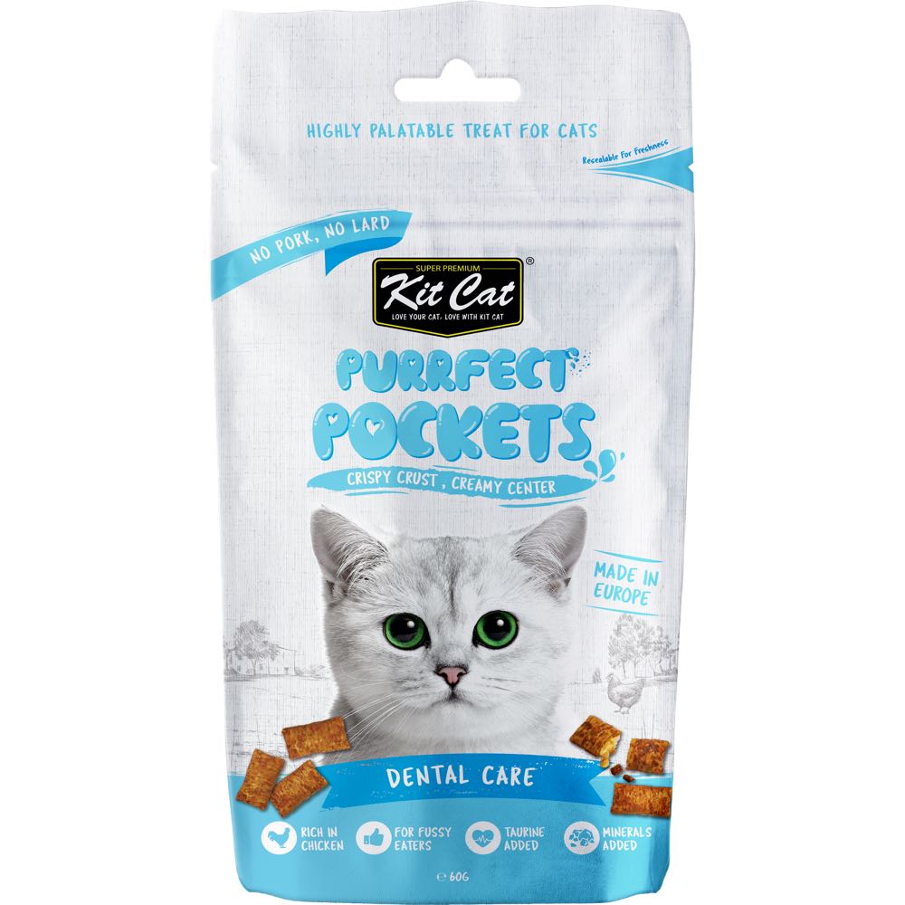 Kit Cat Purrfect Pockets Dental Care Cat Treats 60g