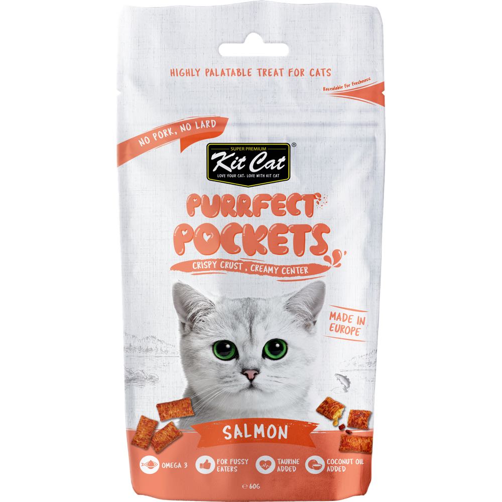 Kit Cat Purrfect Pockets Salmon Cat Treats 60g