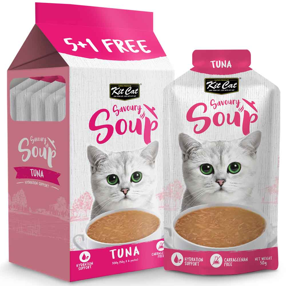 Kit Cat Savoury Soup Tuna Wet Pouch Cat Food (50g x 6)