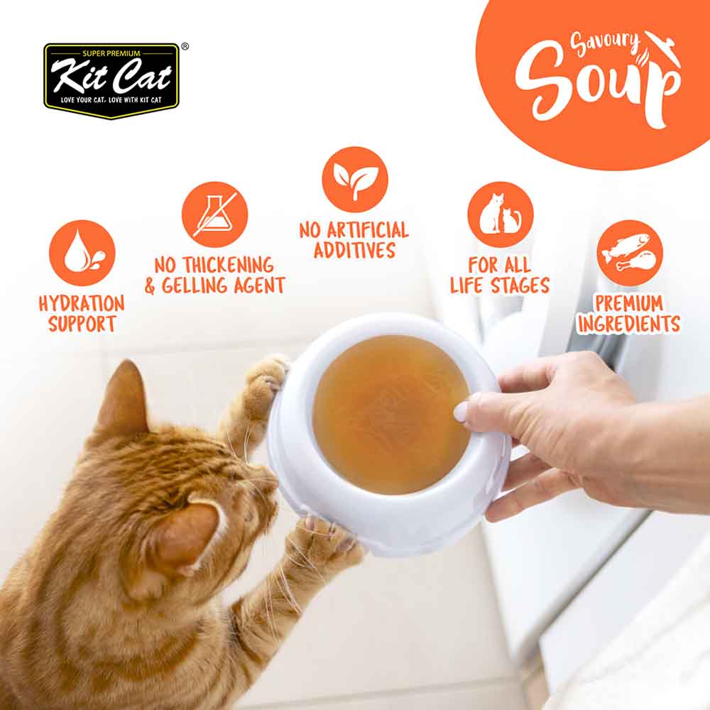 Kit Cat Savoury Soup Tuna Wet Pouch Cat Food (50g x 6)