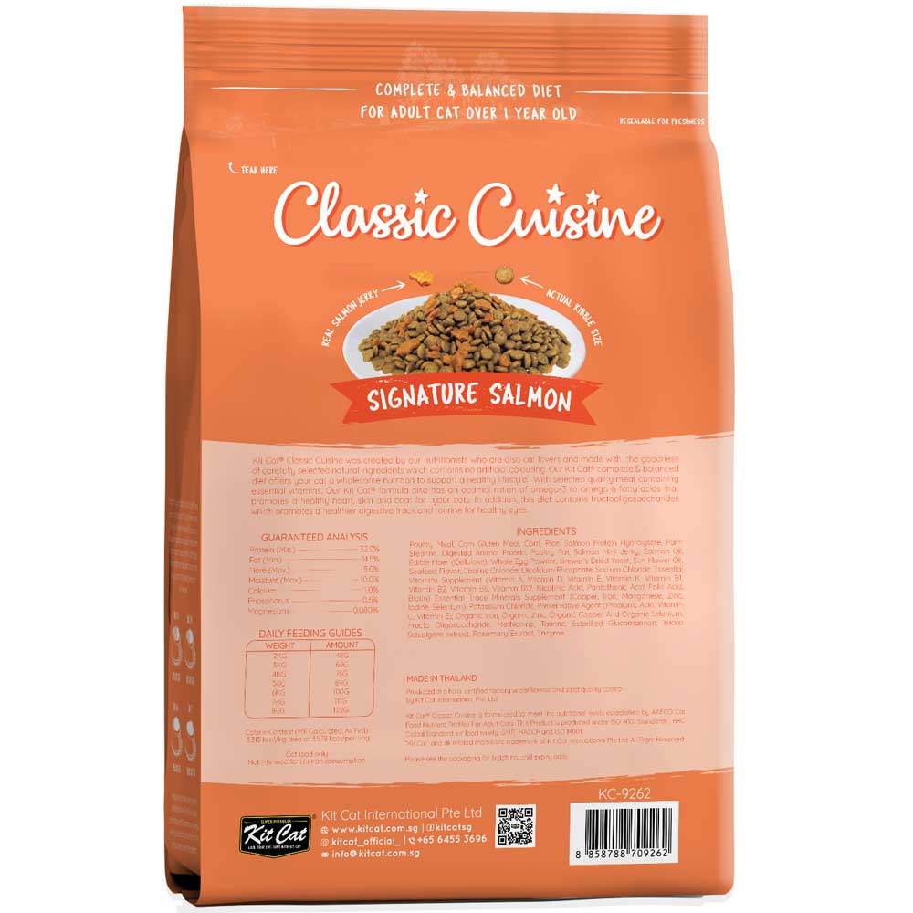 FREE TREAT w 5kg: Kit Cat Signature Salmon Dry Cat Food