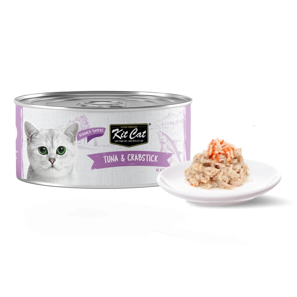 Kit Cat Deboned Tuna & Crab Aspic Grain-Free Canned Cat Food 80g
