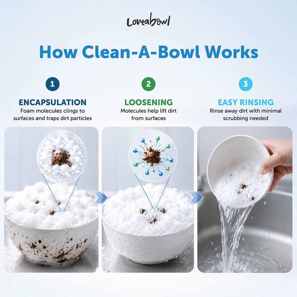 Loveabowl Clean-A-Bowl Multi-Purpose Unscented Foam Wash 500ml