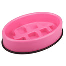 15% OFF: M-Pets Fishbone Slow Feed Oval Dog Bowl (Pink)