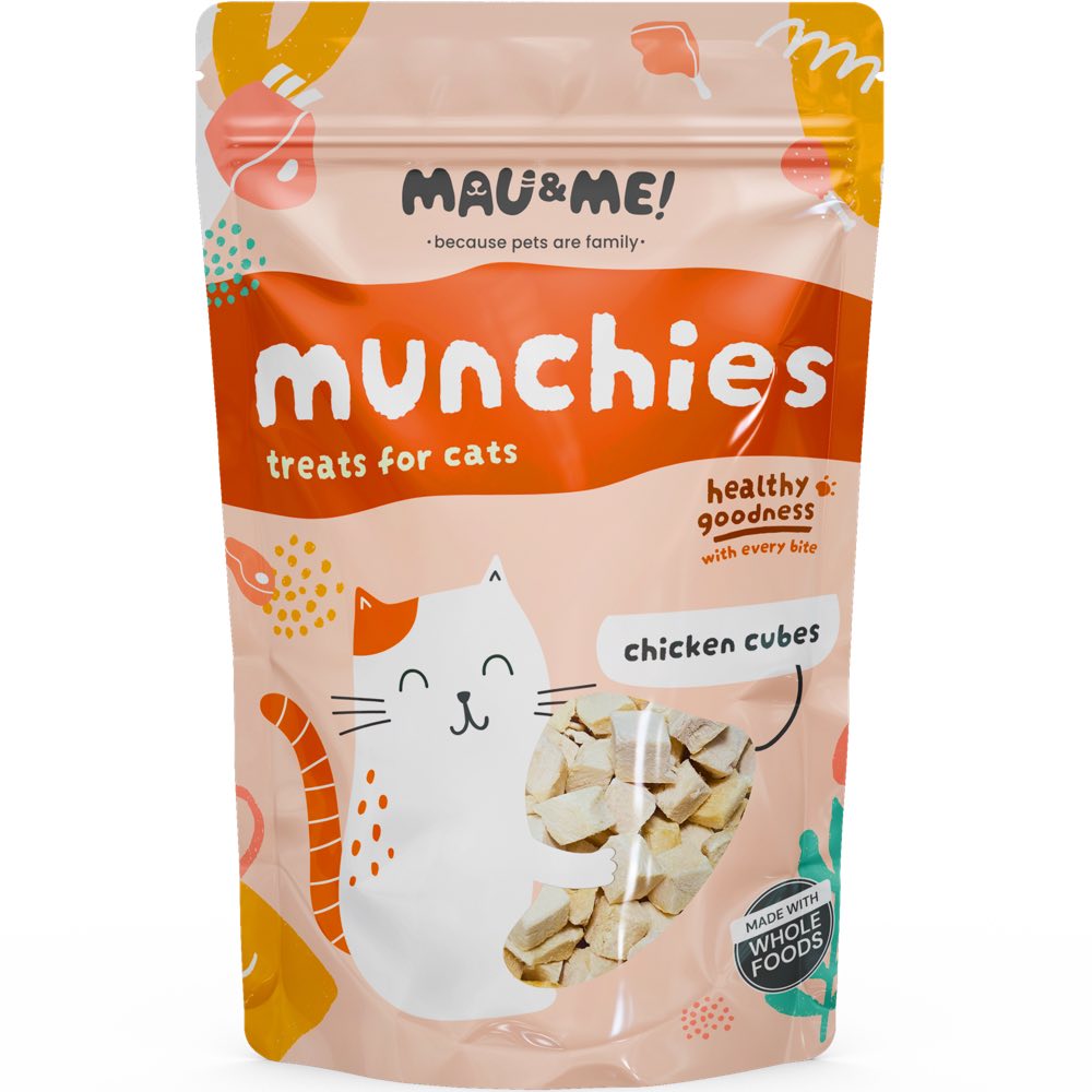 KOHE-VERSARY 10% OFF: Mau&Me Munchies Chicken Cubes Freeze-Dried Grain-Free Cat Treats 40g