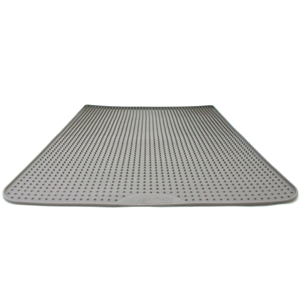 Messy Cats Silicone Litter Mat With Soft Graduated Spikes (Grey) | Kohepets