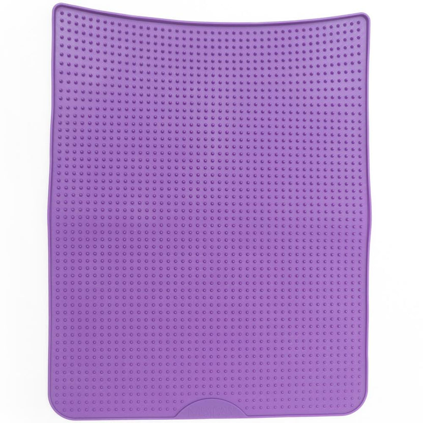 Messy Cats Silicone Litter Mat With Soft Graduated Spikes (Purple ...
