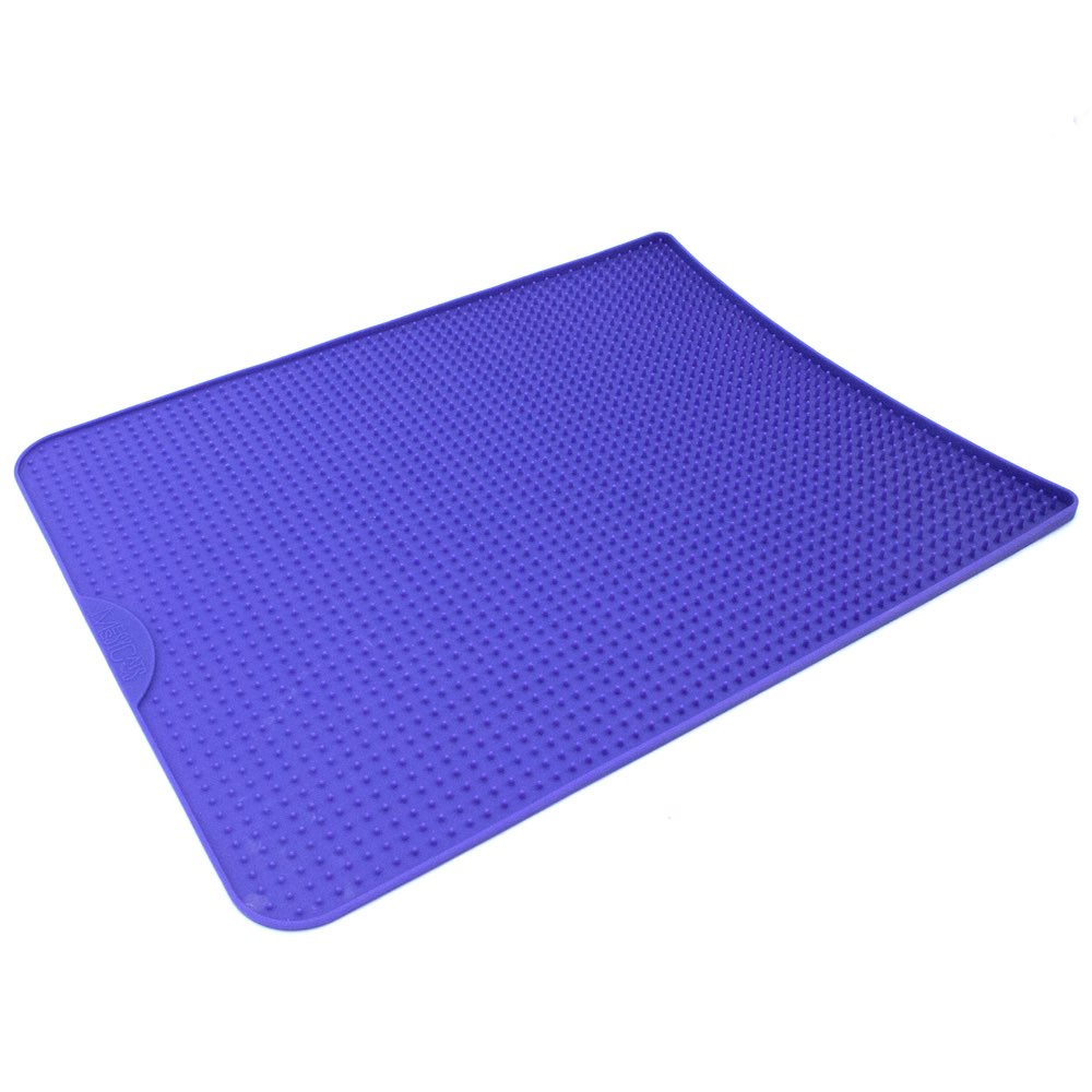 Messy Cats Silicone Litter Mat With Soft Graduated Spikes (Purple ...