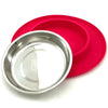 Messy Cats Single Silicone Feeder With Stainless Steel Cat Bowl (Watermelon)