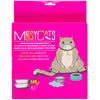 Messy Cats Stainless Steel Saucer Shaped Cat Bowls & Silicone Airtight Cat Bowl Lids Set 2pc