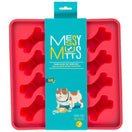 Messy Mutts Framed Silicone Dog Treat Making Mold (12 Bones, Watermelon)