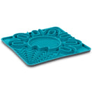 Messy Mutts Framed Silicone Interactive Multi-Surface Dog Licking Mat (Blue)