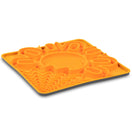 Messy Mutts Framed Silicone Interactive Multi-Surface Dog Licking Mat (Orange)