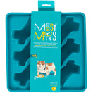 Messy Mutts Framed Silicone Popsicle Dog Treat Mold (6 Bones, Blue)