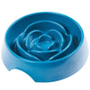 Messy Mutts & Cats Interactive Slow Feeder Bowl For Cats & Dogs (Blue)