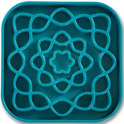 Messy Mutts & Cats Interactive Square Slow Feeder Bowl For Cats & Dogs