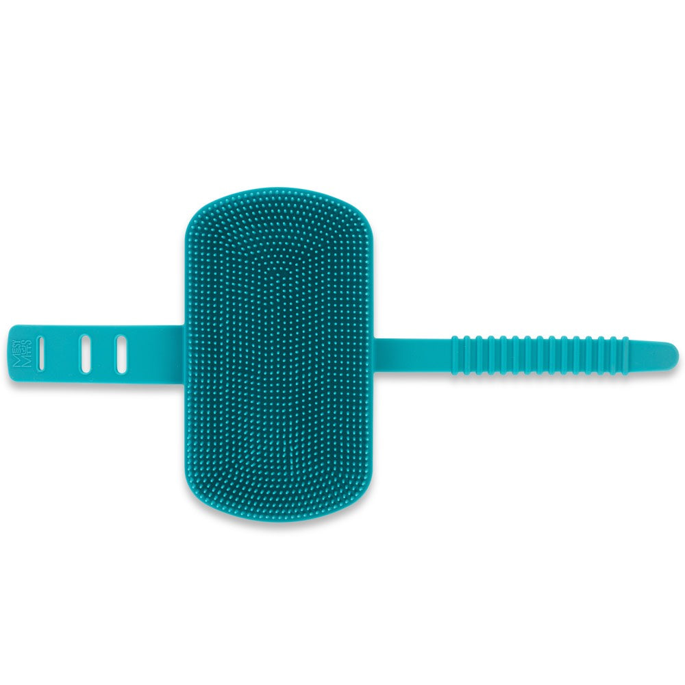 Messy Mutts Silicone Dual Sided Dog Grooming Brush With Hand Strap