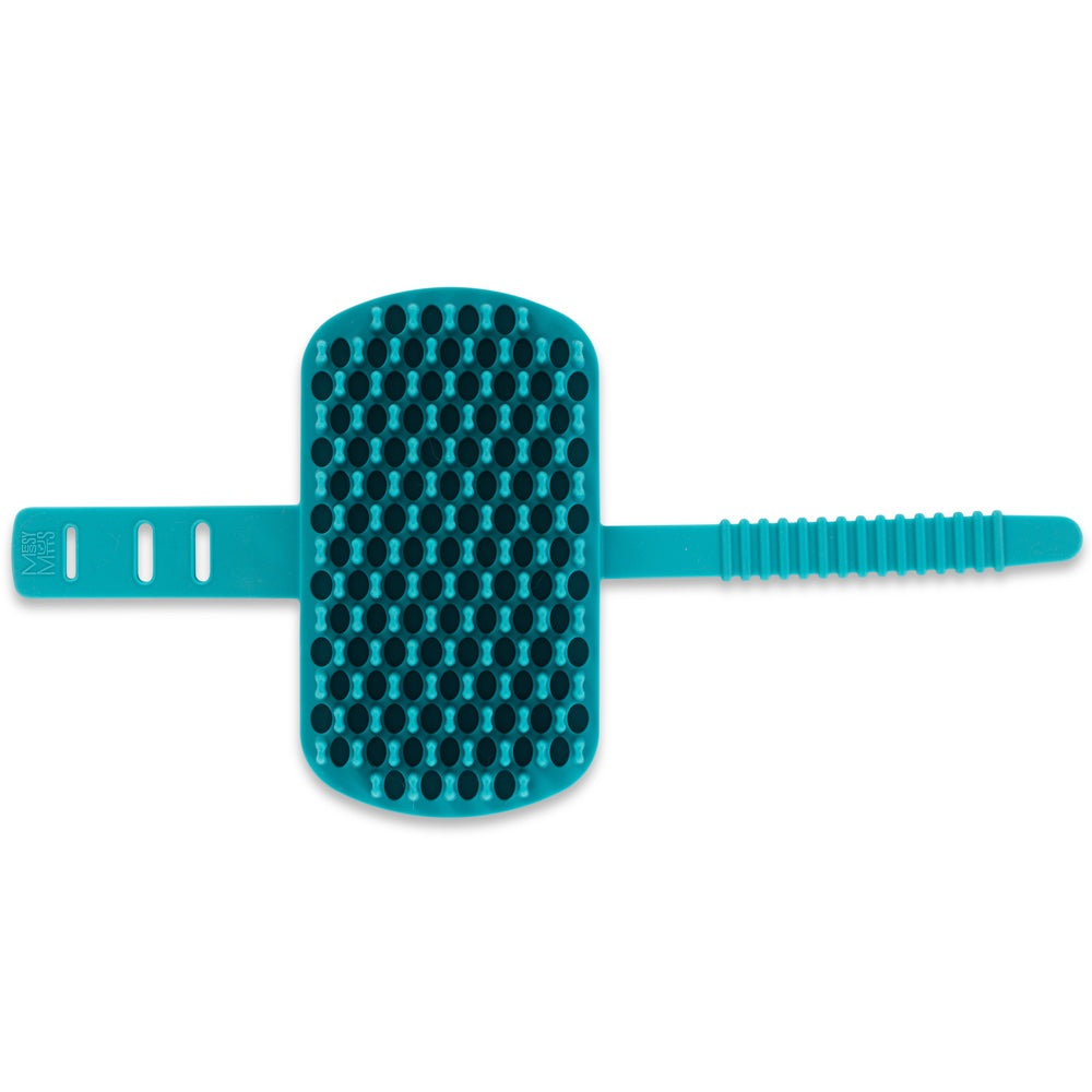 Messy Mutts Silicone Dual Sided Dog Grooming Brush With Hand Strap