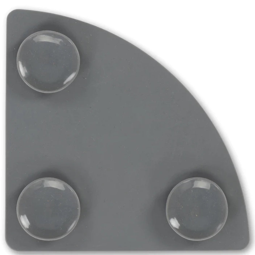 Messy Mutts Silicone Triangle Therapeutic Dog Licking Mat With Suction (Cool Grey)