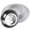 Messy Mutts Single Silicone Feeder With Stainless Steel Dog Bowl (Medium, Marble)