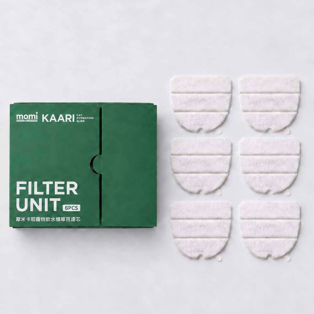 Momi Kaari Hydration Flow Water Fountain Filter Refill 6pc