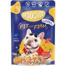 31% OFF: Moochie Fit & Firm Beef Grain-Free Adult Pouch Dog Food 85g x 12