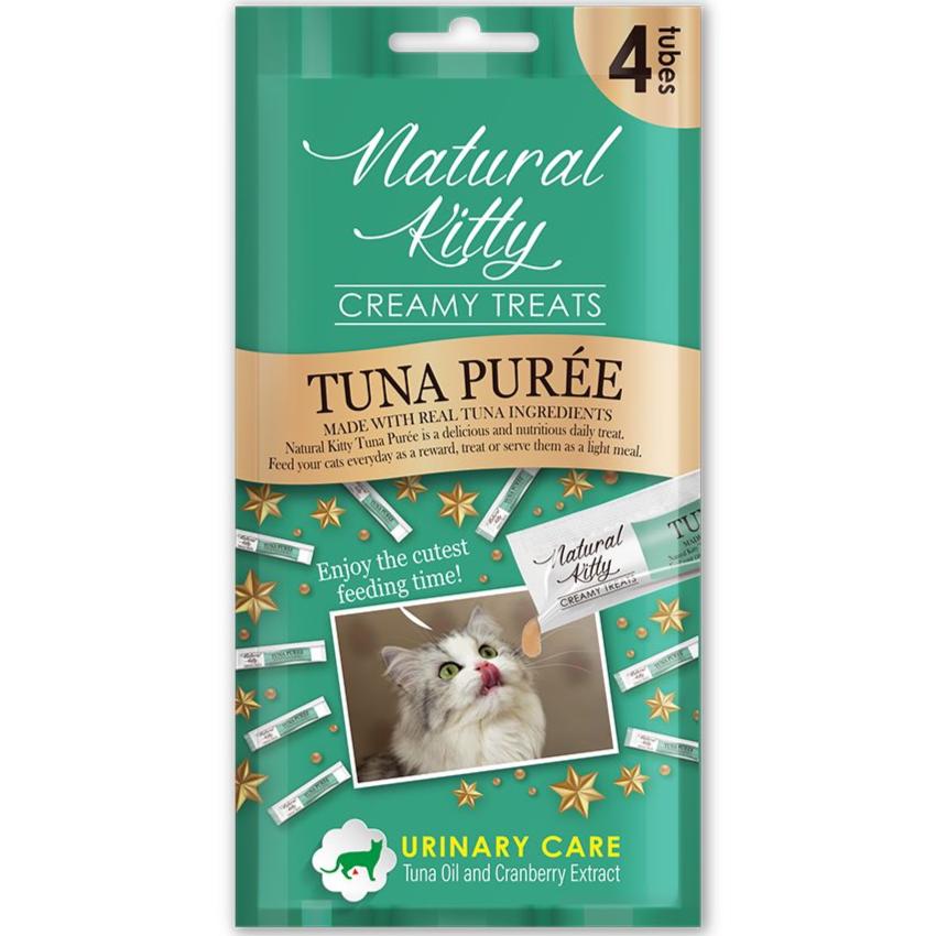 Natural Kitty Functional Urinary Care Tuna Purée Creamy Liquid Cat Treats 48g