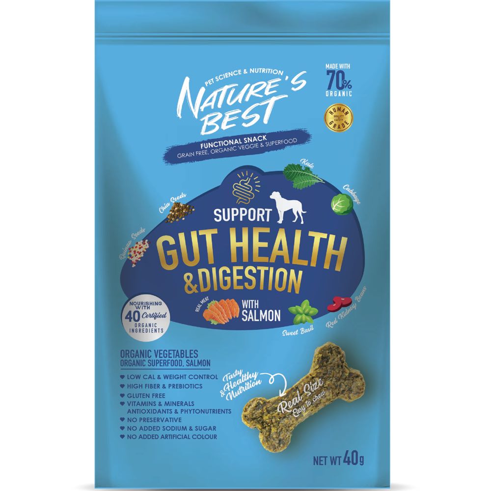 Nature's Best Gut Health & Digestion Salmon Grain-Free Dog Treats ...