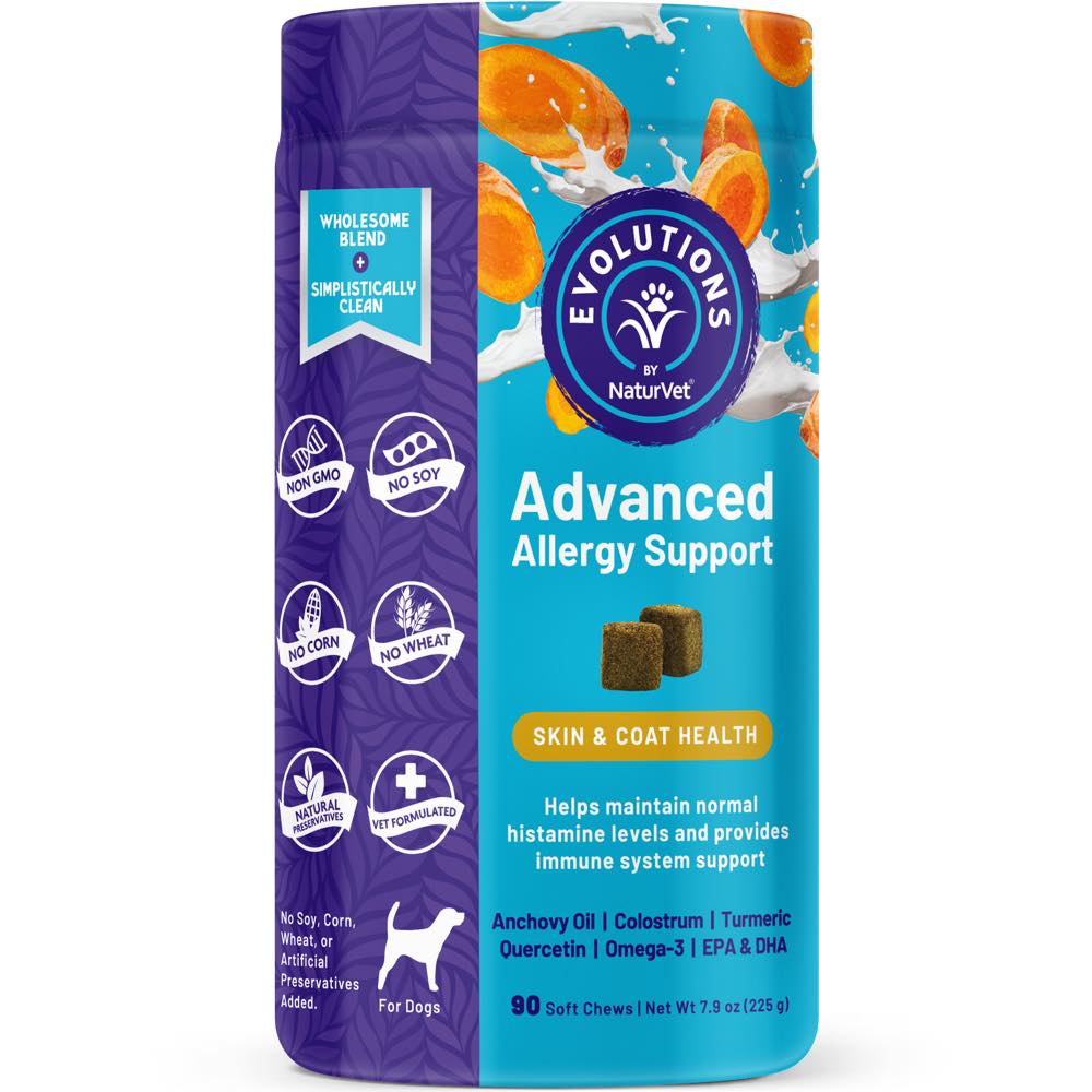 15% OFF:  NaturVet Evolutions Advanced Allergy Support Supplement Chews For Dogs 90ct