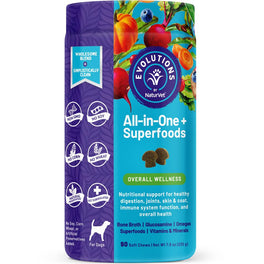 18% OFF: NaturVet Evolutions All-in-One + Superfoods Supplement Chews For Dogs 90ct