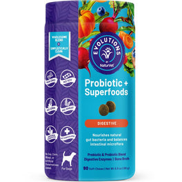 18% OFF: NaturVet Evolutions Probiotic + Superfoods Supplement Chews For Dogs 90ct