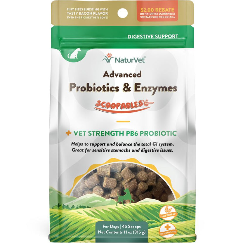 NaturVet Scoopables Advanced Probiotics and Enzymes Digestive Support Dog
