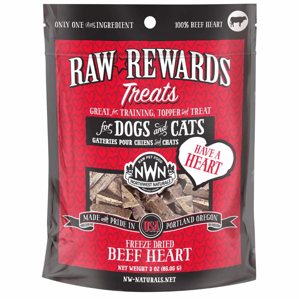 Northwest Naturals Raw Rewards Beef Heart Freeze-Dried Dog & Cat Treats
