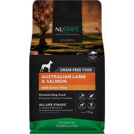 'BUNDLE DEAL': Nutripe Essence Australian Lamb & Salmon with Green Tripe Grain-Free Dry Dog Food