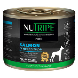 20% OFF: Nutripe Pure Salmon & Green Tripe Gum & Grain-Free Canned Dog Food 185g