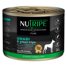 25% OFF: Nutripe Pure Unagi & Green Tripe Gum & Grain-Free Canned Dog Food 185g