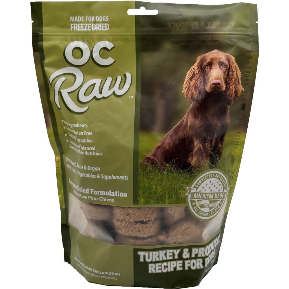 KOHE-VERSARY BUNDLE DEAL: OC Raw Turkey & Produce Sliders Grain-Free Freeze-Dried Raw Dog Food 14oz