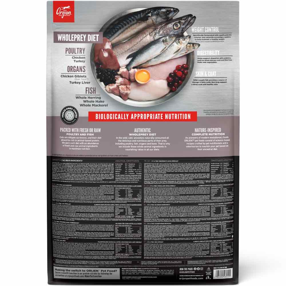 ORIJEN Fit & Trim Adult Grain-Free Dry Cat Food