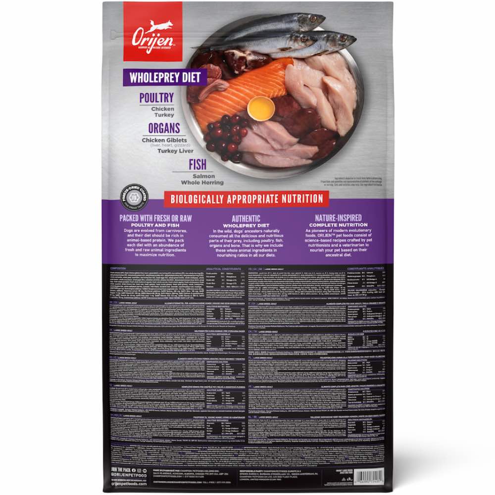 ORIJEN Adult Large Breed Grain-Free Dry Dog Food 11.4kg - Kohepets