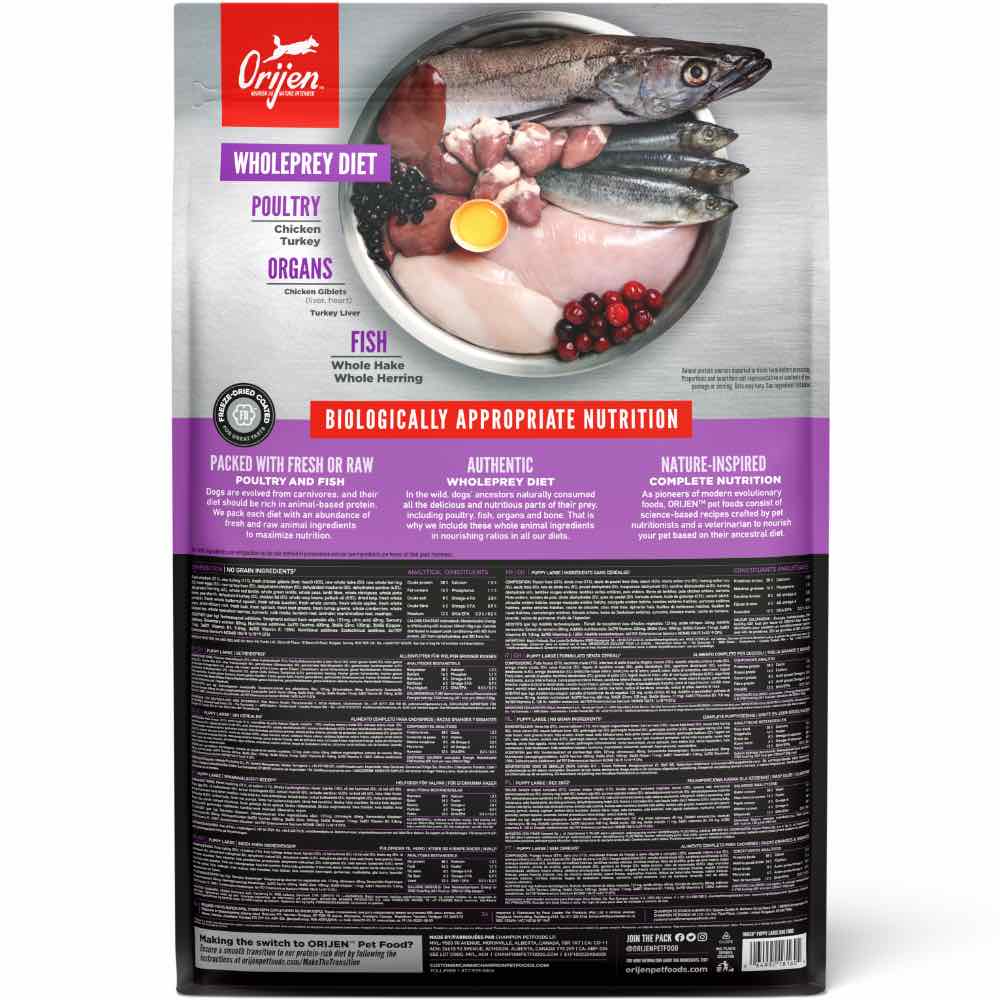 ORIJEN Puppy Large Breed Grain-Free Dry Dog Food 11.4kg