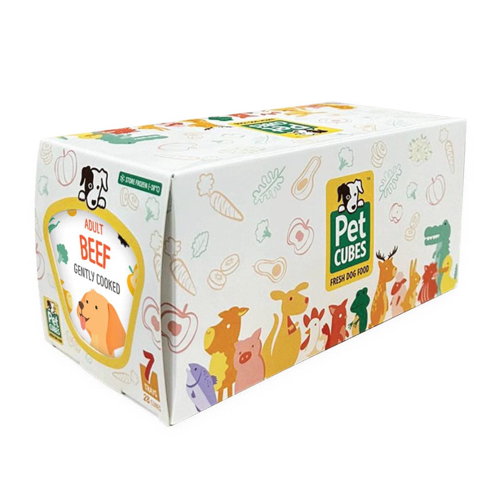 PetCubes Gently Cooked Beef Grain-Free Frozen Dog Food 2.24kg