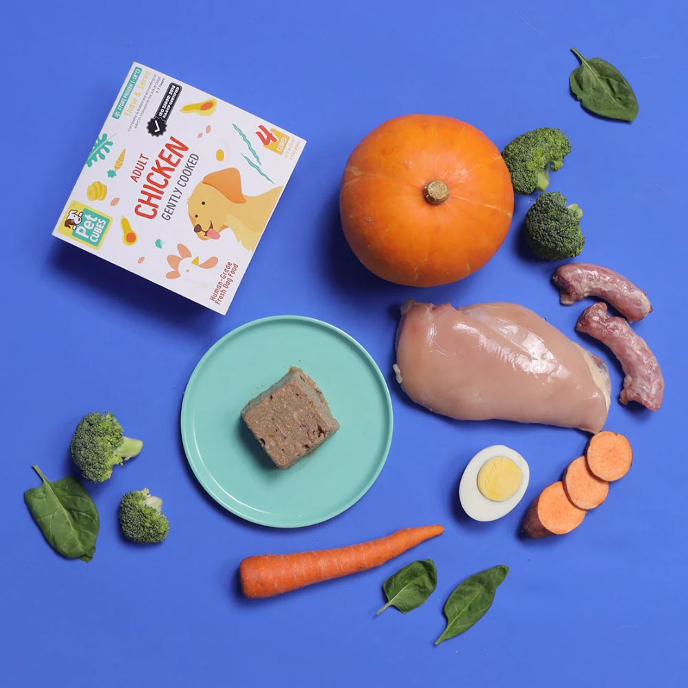 PetCubes Gently Cooked Chicken Grain-Free Frozen Dog Food 2.24kg